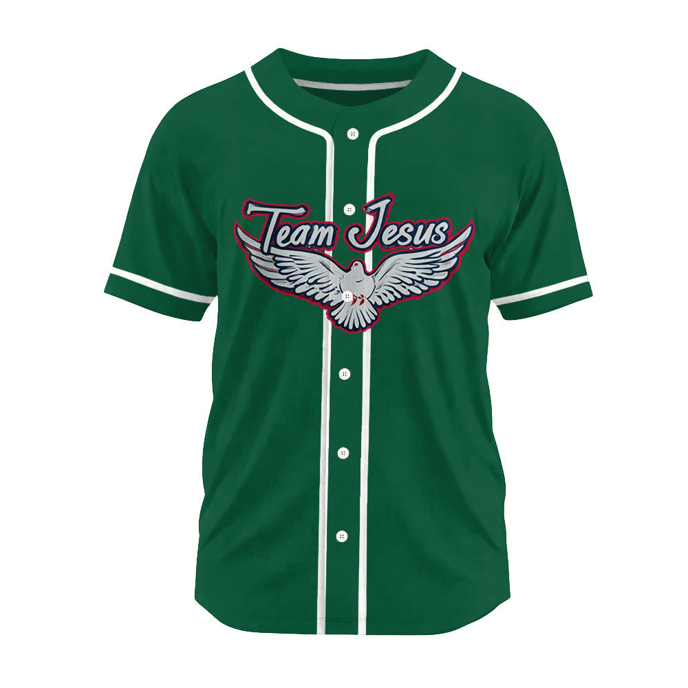 Christianartworkshop Team Jesus Dove of the Holy Spirit Unisex Baseball Jersey - image 22