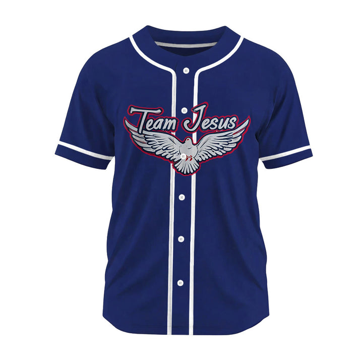 Christianartworkshop Team Jesus Dove of the Holy Spirit Unisex Baseball Jersey - image 6