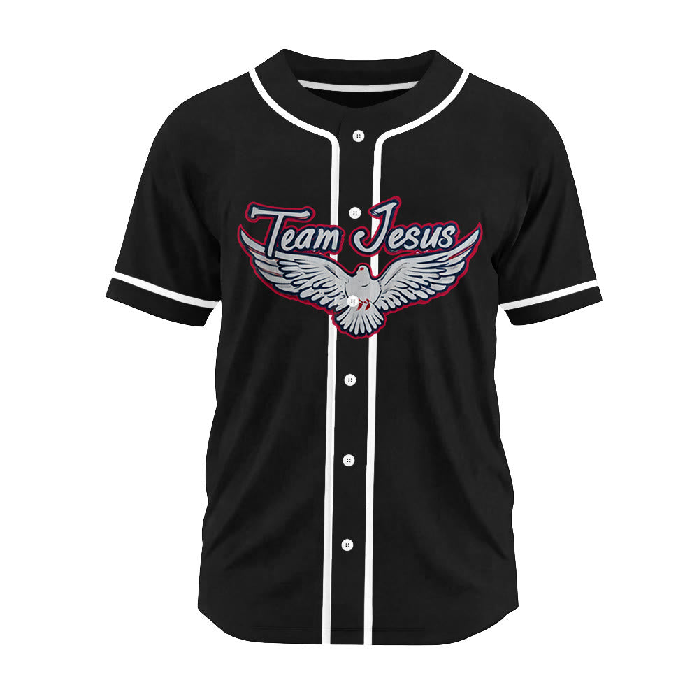 Christianartworkshop Team Jesus Dove of the Holy Spirit Unisex Baseball Jersey - image 10