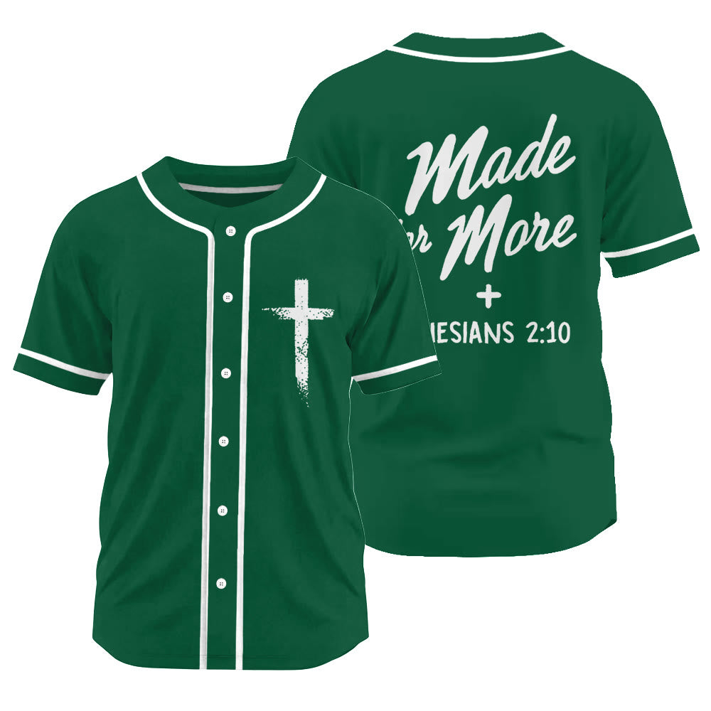 Christianartworkshop Faith-Driven Made for More Ephesians 2:10 Unisex Baseball Jersey - Green - 3XL - image 20