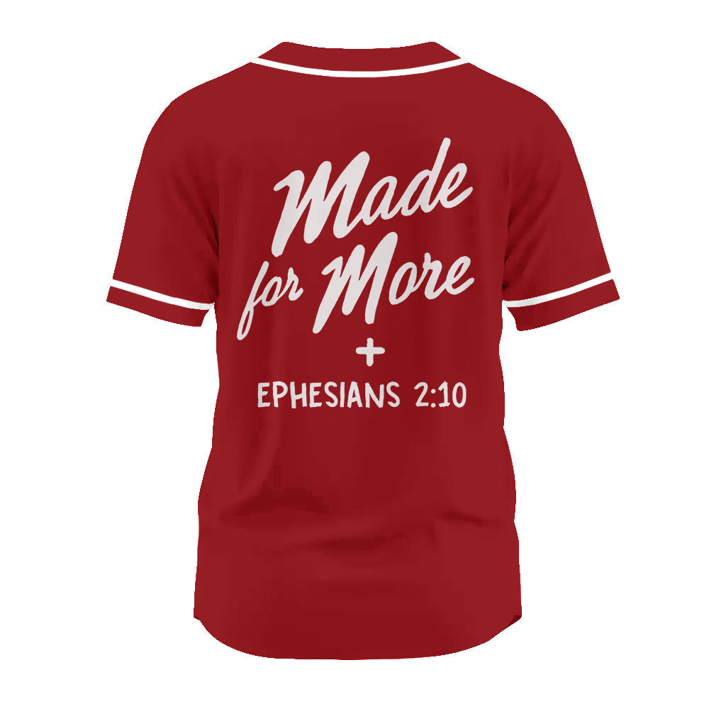 Christianartworkshop Faith-Driven Made for More Ephesians 2:10 Unisex Baseball Jersey - image 19