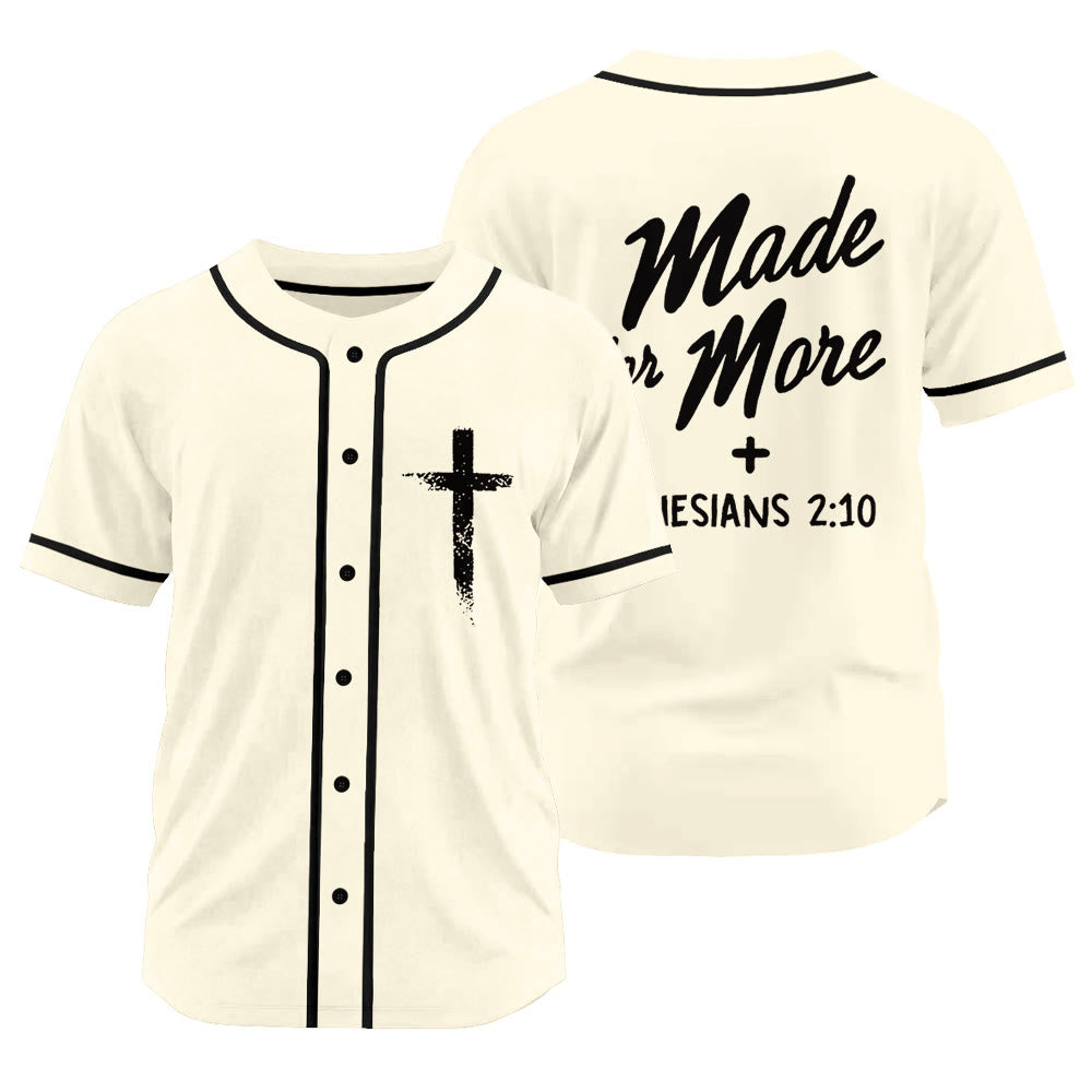 Christianartworkshop Faith-Driven Made for More Ephesians 2:10 Unisex Baseball Jersey - Apricot - 3XL - image 11