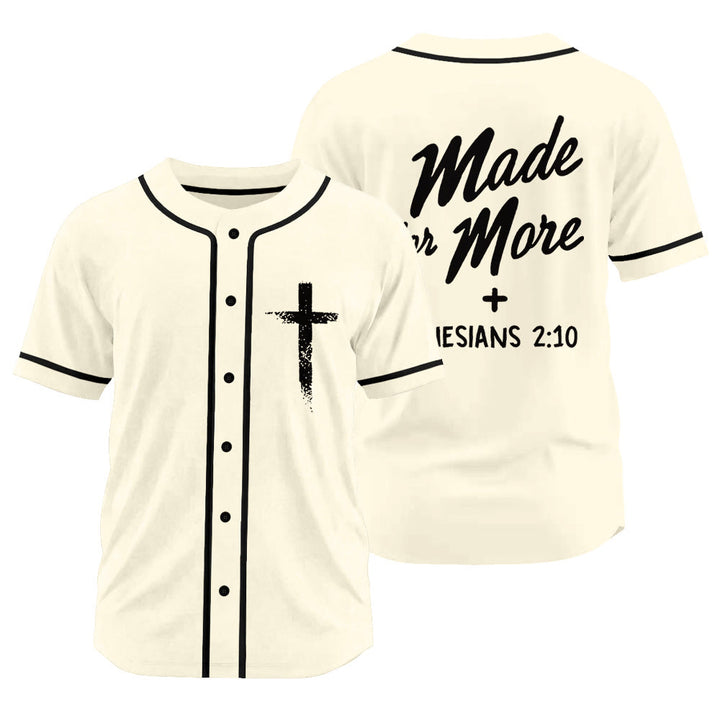 Christianartworkshop Faith-Driven Made for More Ephesians 2:10 Unisex Baseball Jersey - Apricot - 3XL - image 11