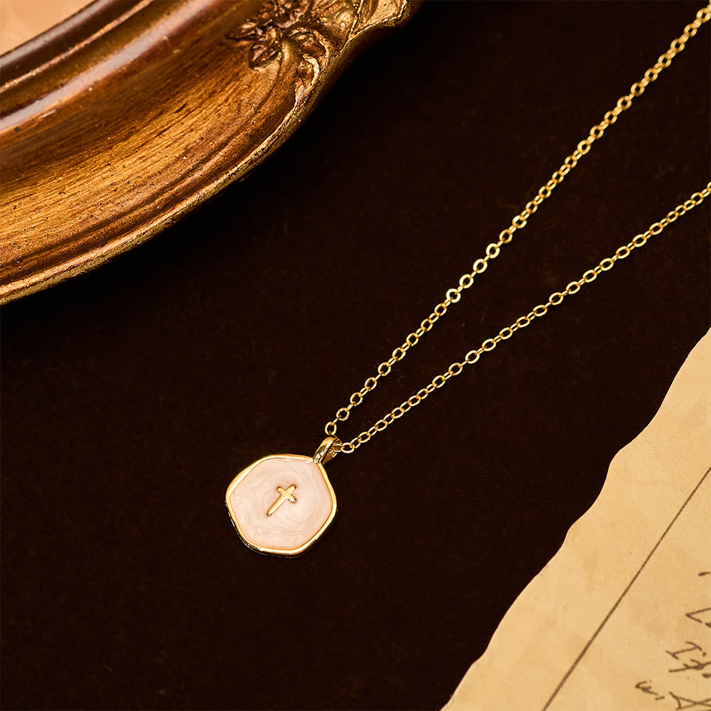 Christianartworkshop Geometric Cross Pendant Necklace in Pastel Hues - image 4