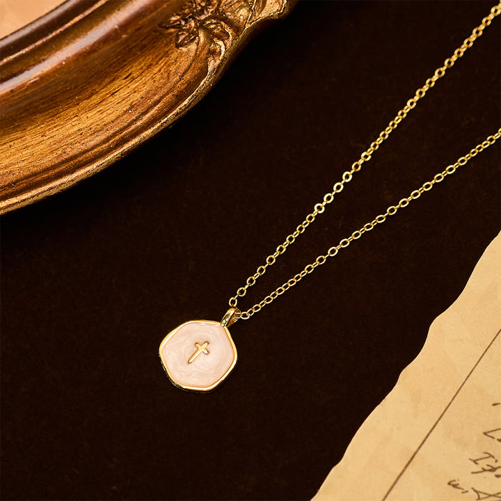 Christianartworkshop Geometric Cross Pendant Necklace in Pastel Hues - image 4