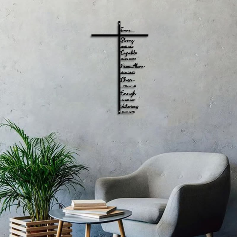 Christianartworkshop Biblical Verse Cross Metal Wall Decor: Daily Faith Reminder - image 4
