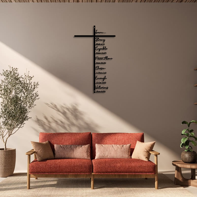 Christianartworkshop Biblical Verse Cross Metal Wall Decor: Daily Faith Reminder - image 5