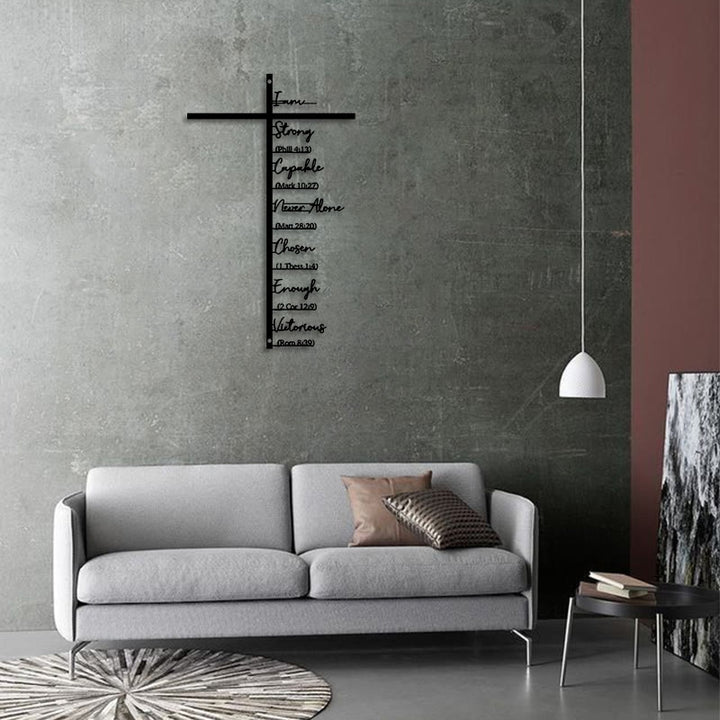 Christianartworkshop Biblical Verse Cross Metal Wall Decor: Daily Faith Reminder - image 6