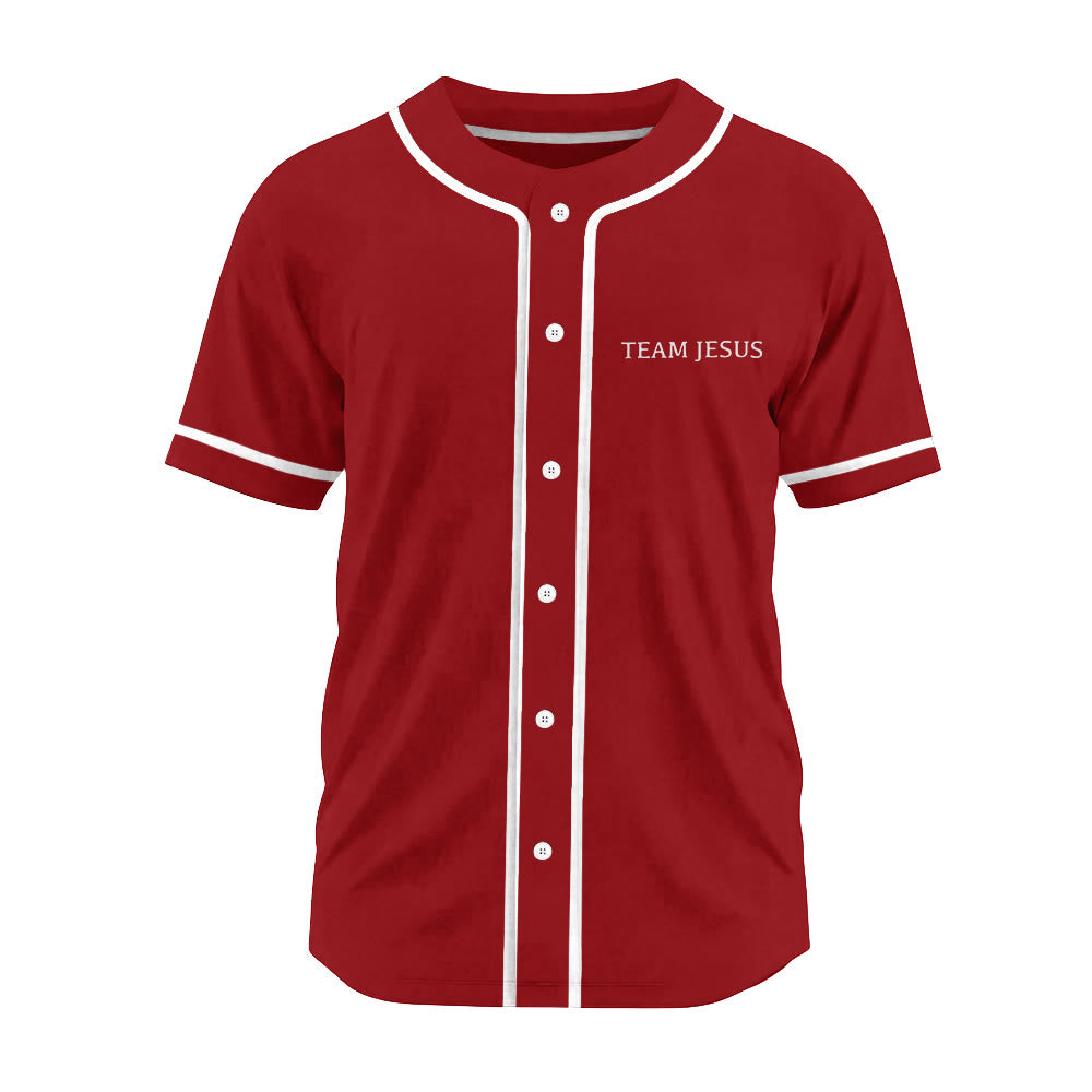 Christianartworkshop Inspirational Team Jesus & Crown of Thorns Unisex Baseball Jersey - image 6
