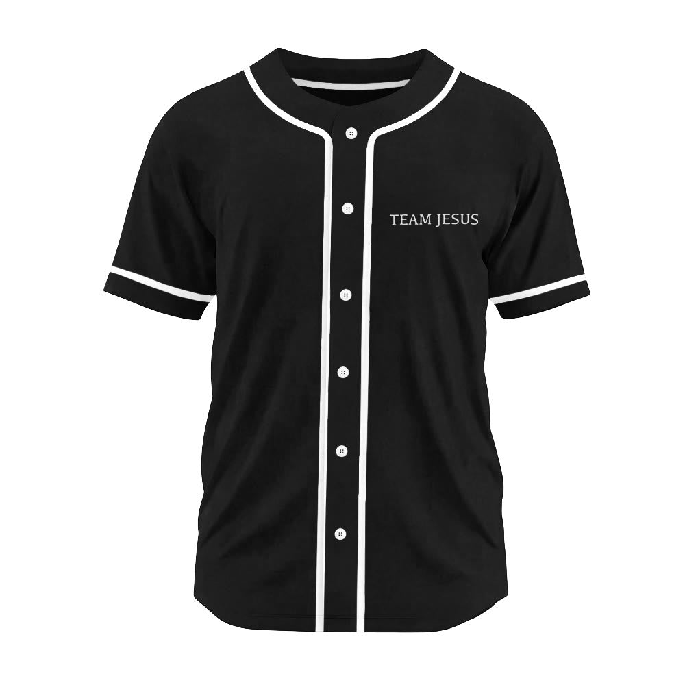 Christianartworkshop Inspirational Team Jesus & Crown of Thorns Unisex Baseball Jersey - image 10