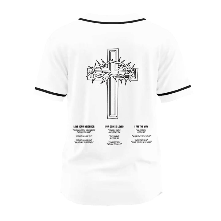 Christianartworkshop Inspirational Team Jesus & Crown of Thorns Unisex Baseball Jersey - image 21