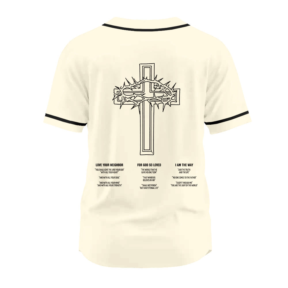 Christianartworkshop Inspirational Team Jesus & Crown of Thorns Unisex Baseball Jersey - image 18