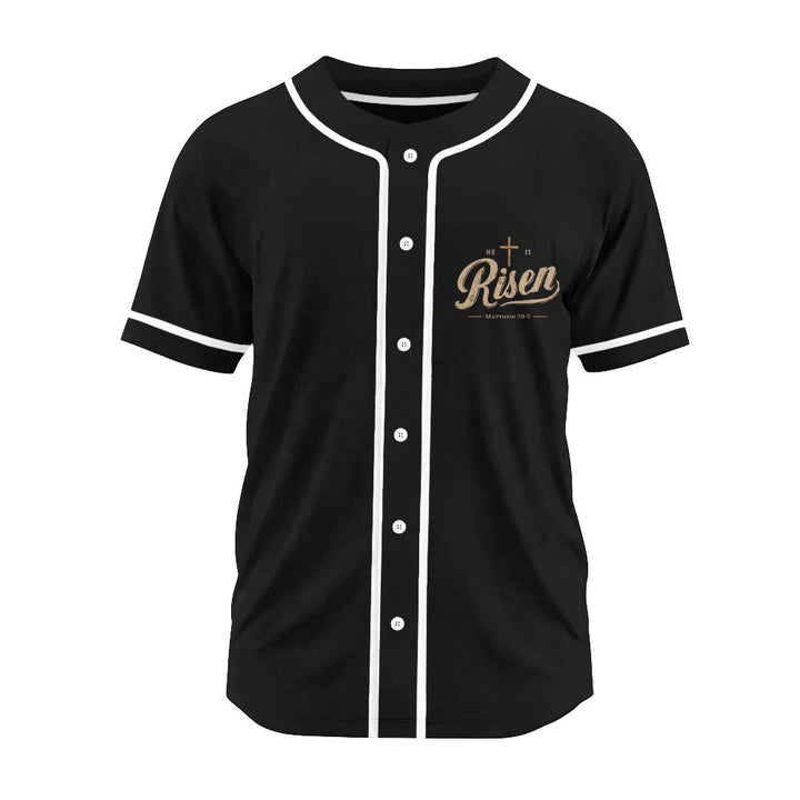 Christianartworkshop He Is Risen Resurrection Cross Baseball Jersey - image 10