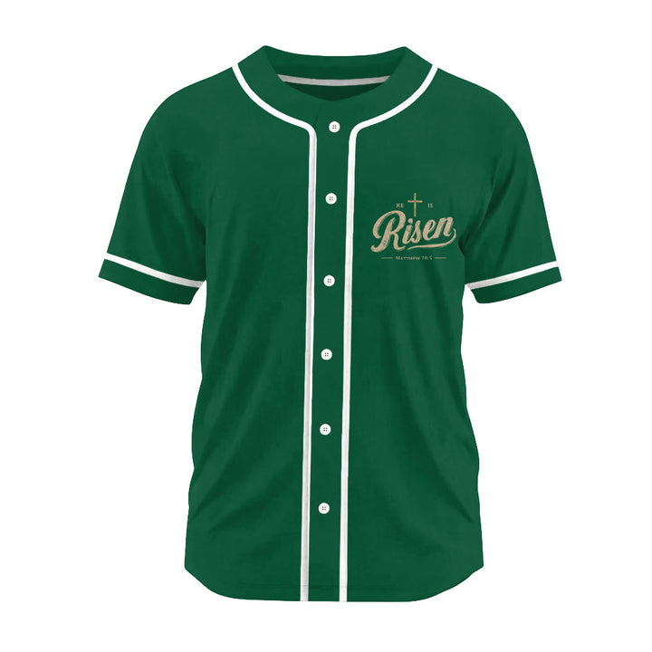 Christianartworkshop He Is Risen Resurrection Cross Baseball Jersey - image 19