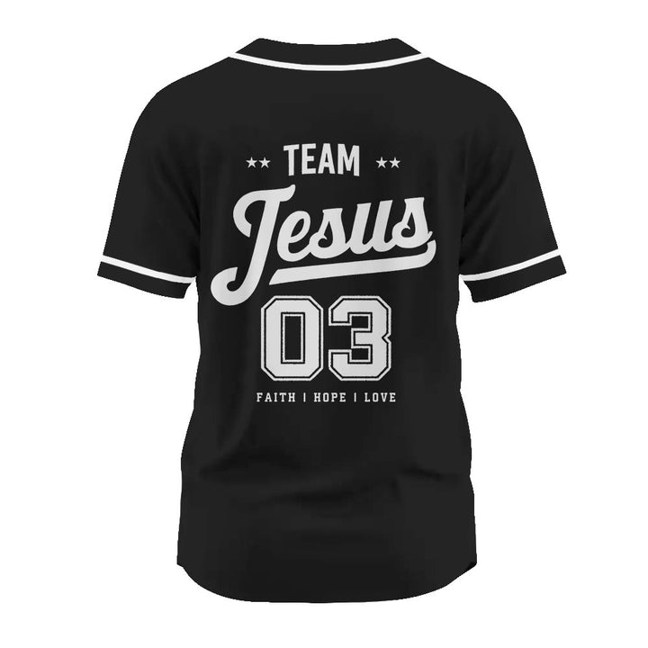 Christianartworkshop Retro Athletic Team Jesus Faith Hope Love Unisex Baseball Jersey - image 9