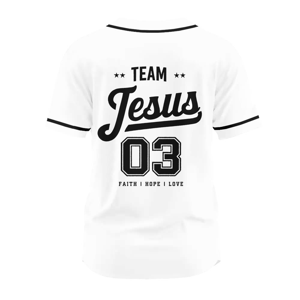 Christianartworkshop Retro Athletic Team Jesus Faith Hope Love Unisex Baseball Jersey - image 15