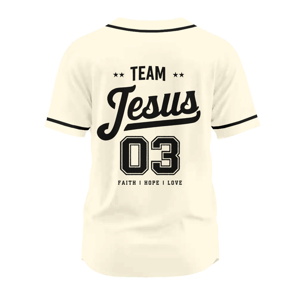 Christianartworkshop Retro Athletic Team Jesus Faith Hope Love Unisex Baseball Jersey - image 12
