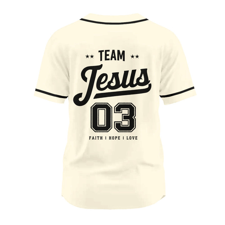 Christianartworkshop Retro Athletic Team Jesus Faith Hope Love Unisex Baseball Jersey - image 12