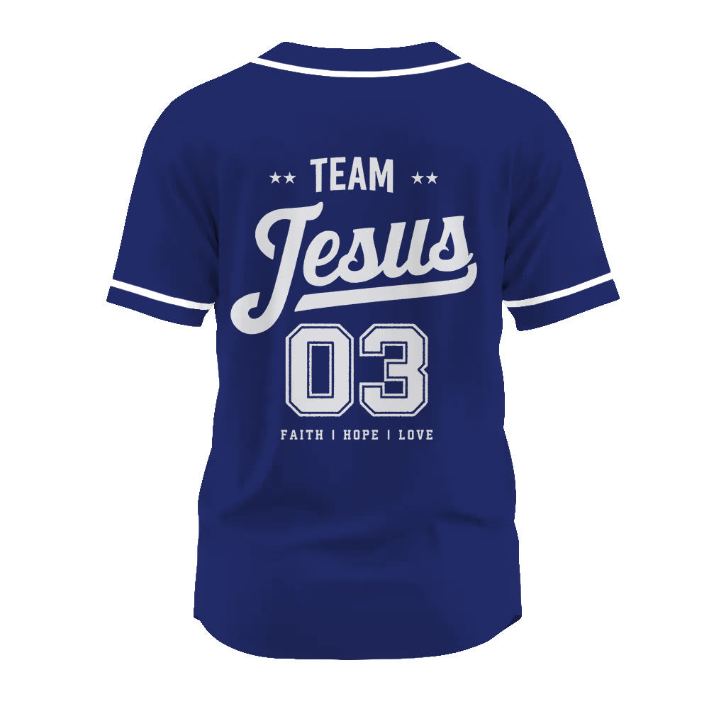 Christianartworkshop Retro Athletic Team Jesus Faith Hope Love Unisex Baseball Jersey - image 5