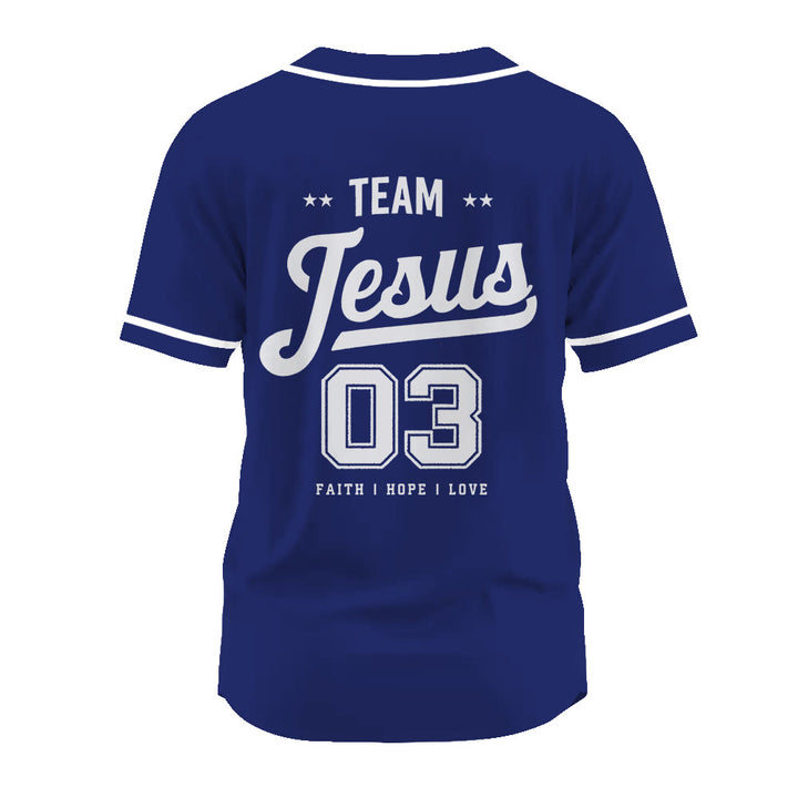 Christianartworkshop Retro Athletic Team Jesus Faith Hope Love Unisex Baseball Jersey - image 5