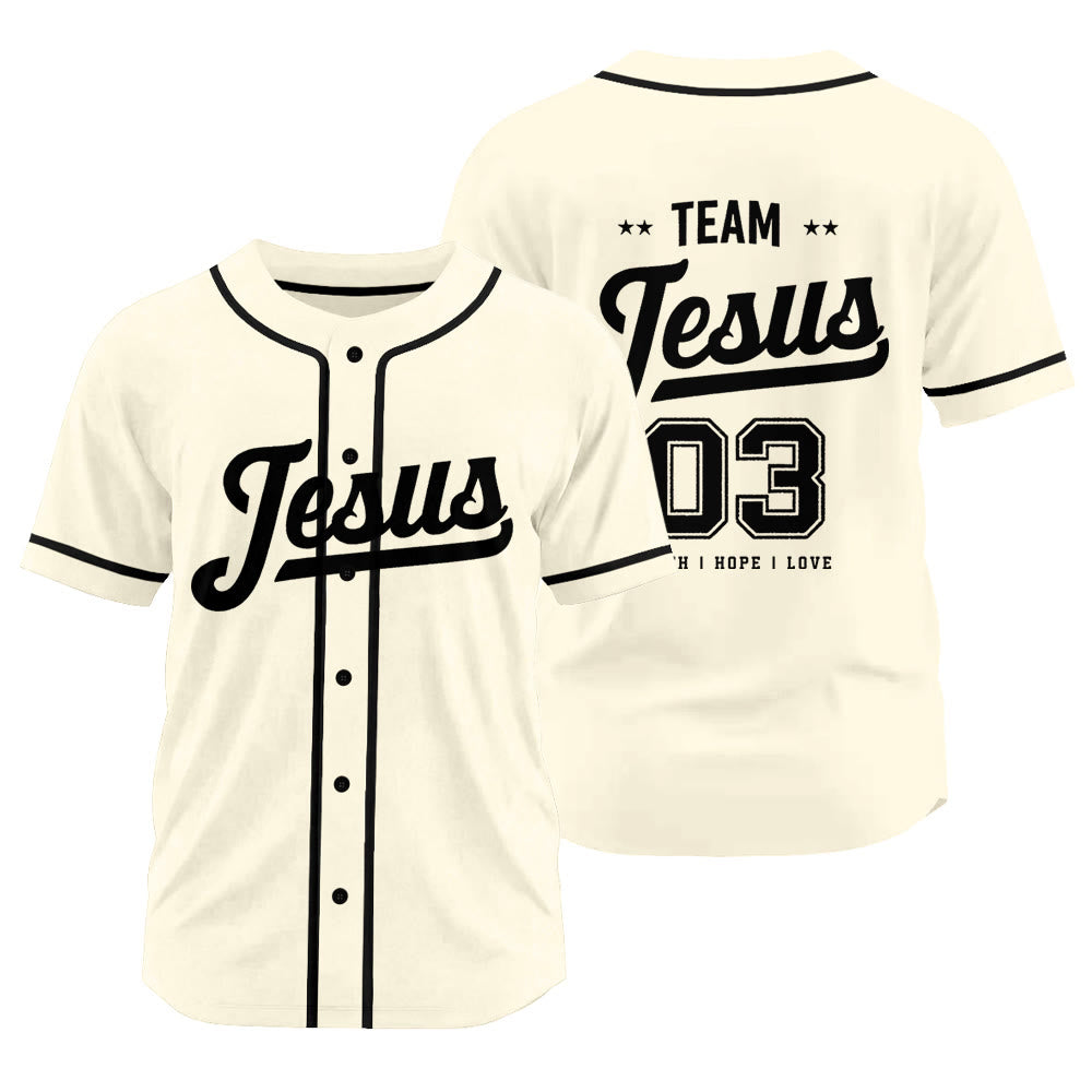 Christianartworkshop Retro Athletic Team Jesus Faith Hope Love Unisex Baseball Jersey - Apricot - 3XL - image 11