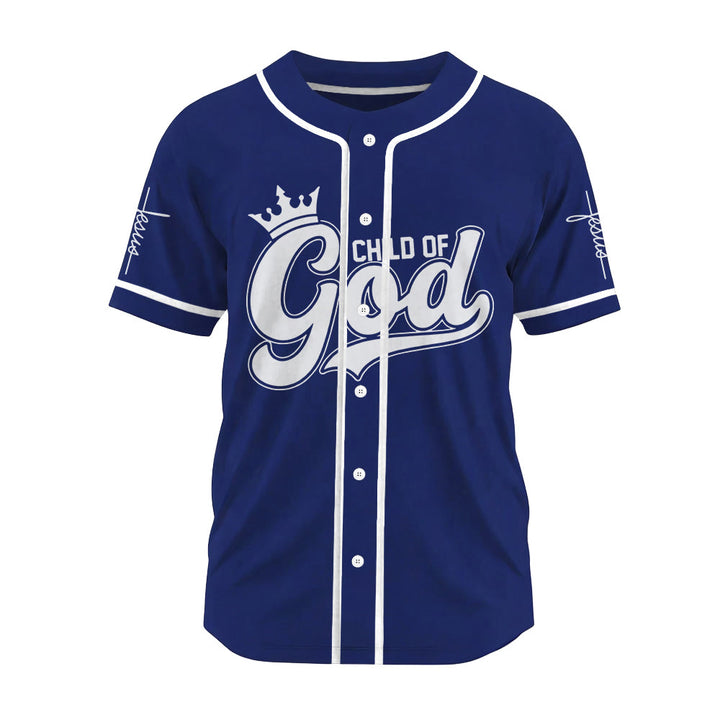 Christianartworkshop Retro Script Child of God Crown Custom Baseball Jersey - image 15