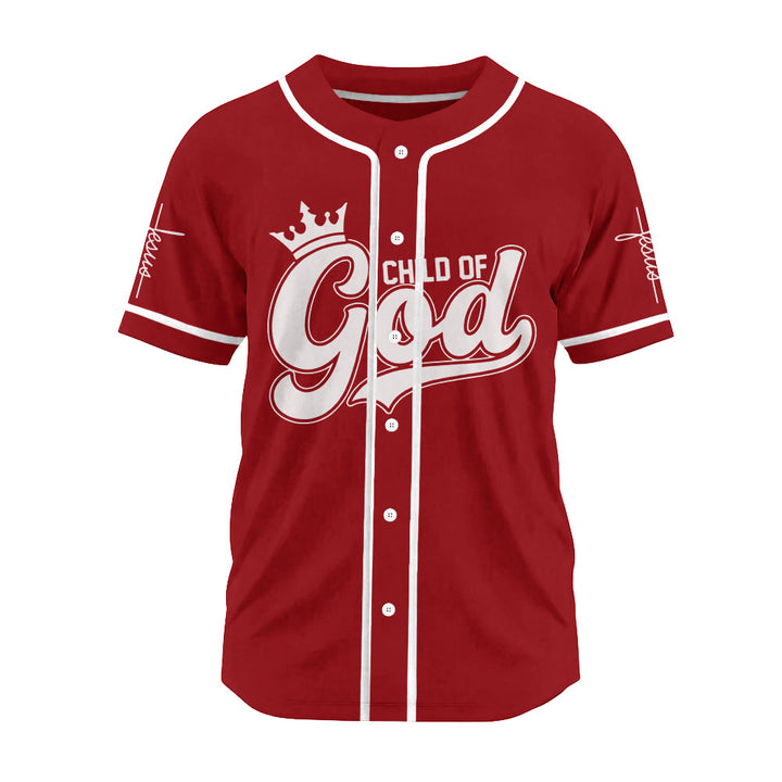 Christianartworkshop Retro Script Child of God Crown Custom Baseball Jersey - image 18