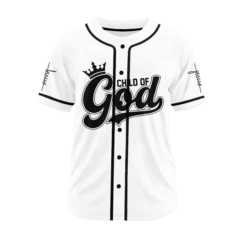 Christianartworkshop Retro Script Child of God Crown Custom Baseball Jersey - image 9