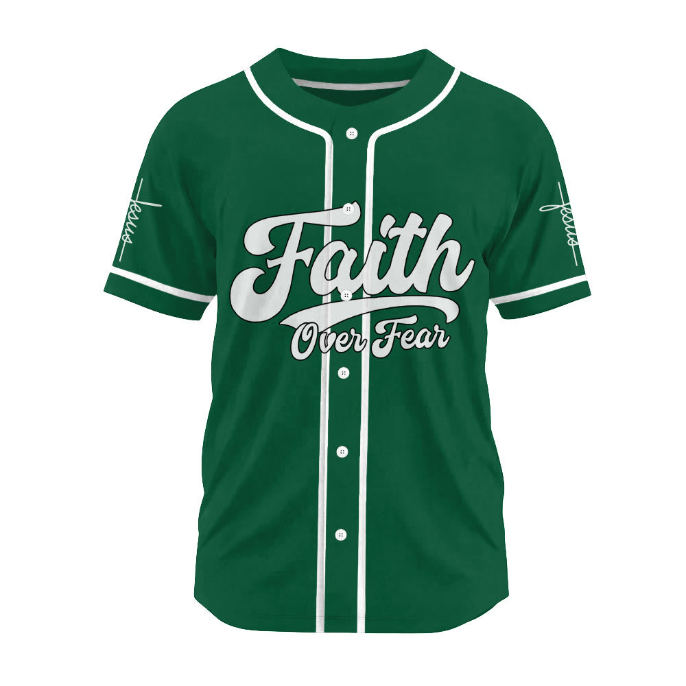 Christianartworkshop Inspirational Faith Over Fear Identity Proclamation Custom Baseball Jersey - image 21