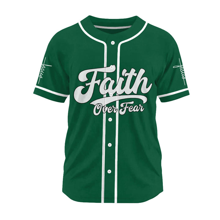 Christianartworkshop Inspirational Faith Over Fear Identity Proclamation Custom Baseball Jersey - image 21
