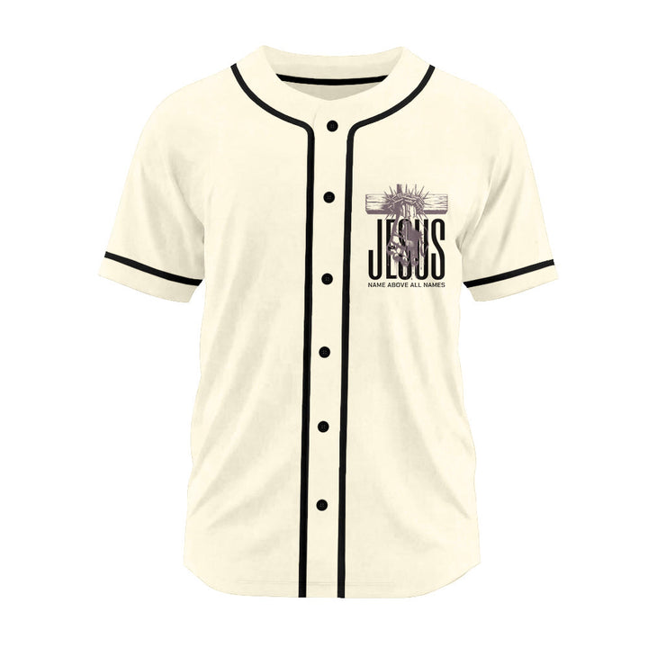 Christianartworkshop Jesus Name Above All Names Faith Statement Unisex Baseball Jersey - image 10