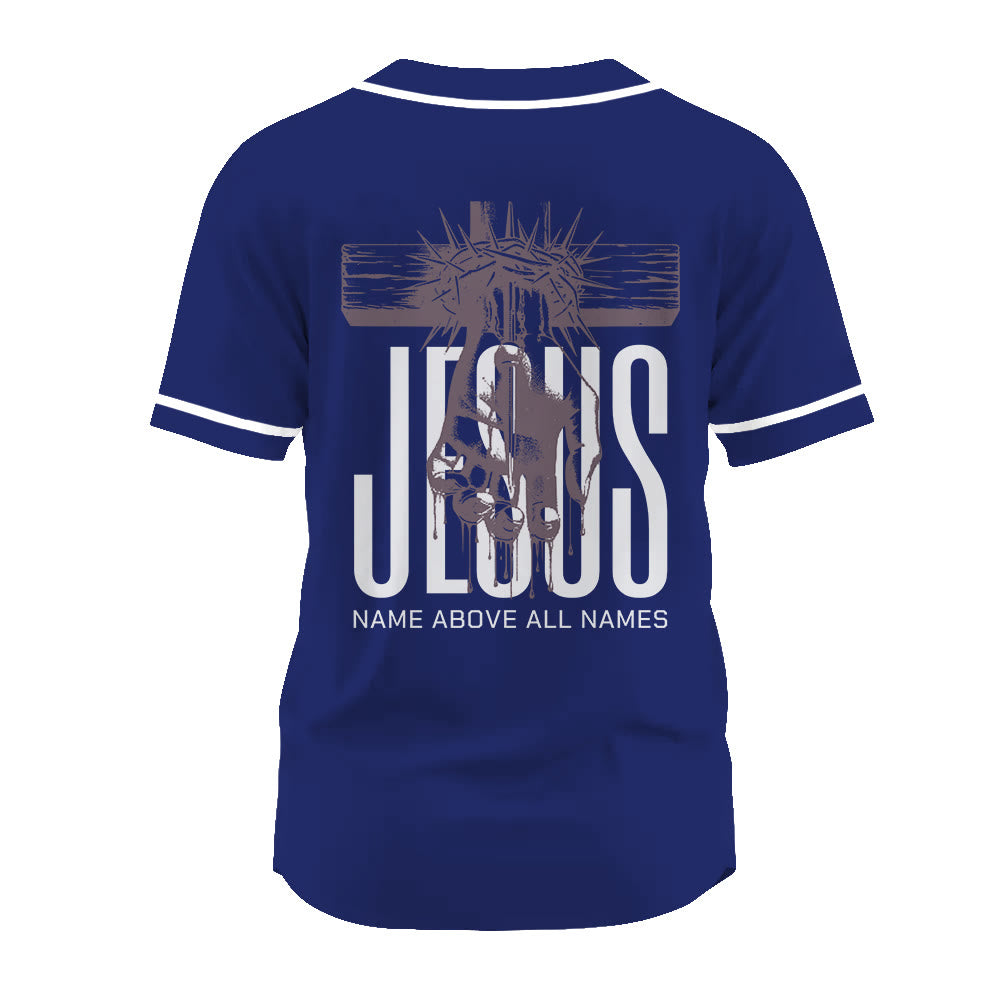 Christianartworkshop Jesus Name Above All Names Faith Statement Unisex Baseball Jersey - image 15