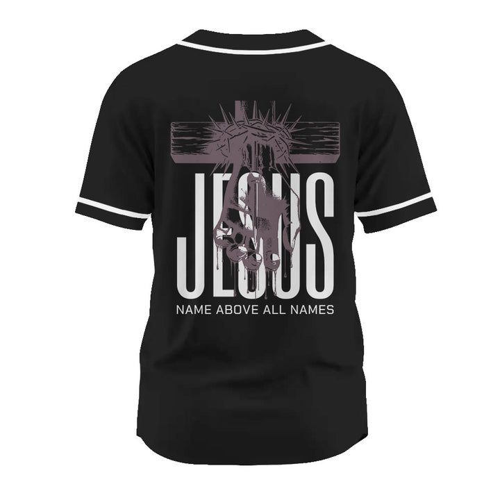 Christianartworkshop Jesus Name Above All Names Faith Statement Unisex Baseball Jersey - image 12