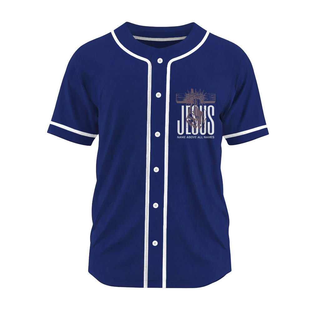 Christianartworkshop Jesus Name Above All Names Faith Statement Unisex Baseball Jersey - image 16
