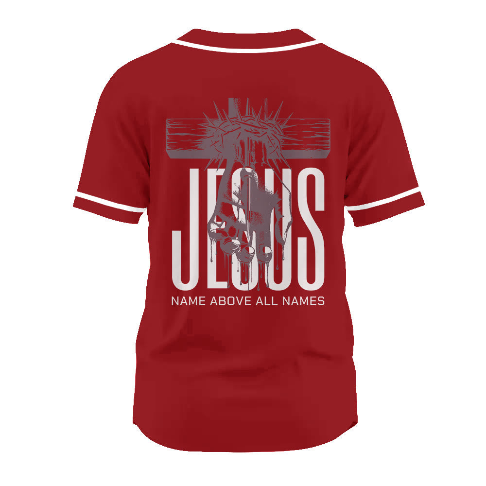 Christianartworkshop Jesus Name Above All Names Faith Statement Unisex Baseball Jersey - image 18