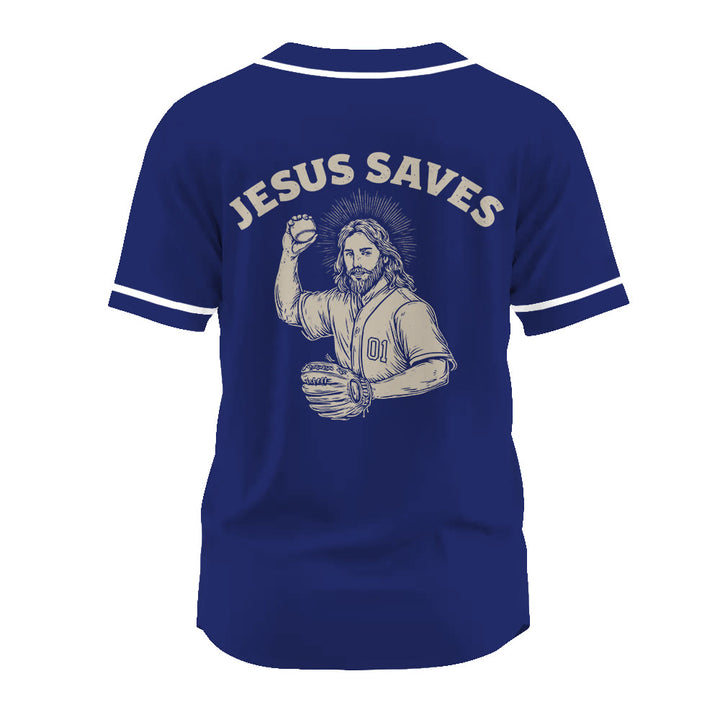 Christianartworkshop Baseball Faith Jesus Saves Unisex Baseball Jersey - image 9