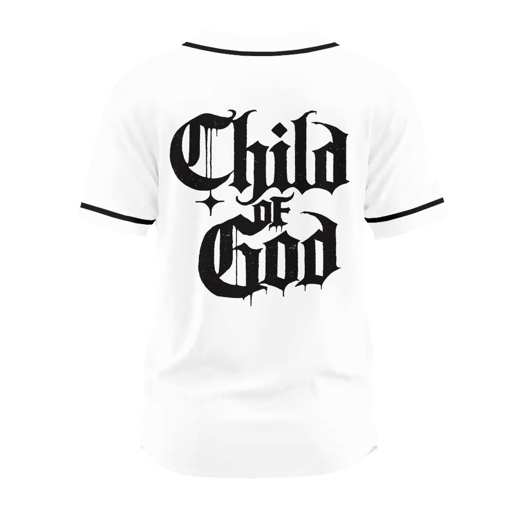 Christianartworkshop Galatians 3:26 Child of God Faith Statement Unisex Baseball Jersey - image 5