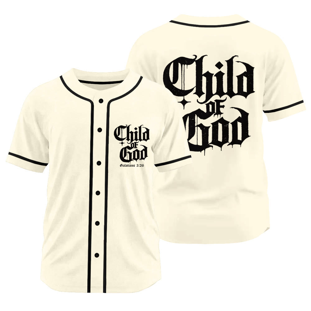 Christianartworkshop Galatians 3:26 Child of God Faith Statement Unisex Baseball Jersey - Apricot - 3XL - image 11