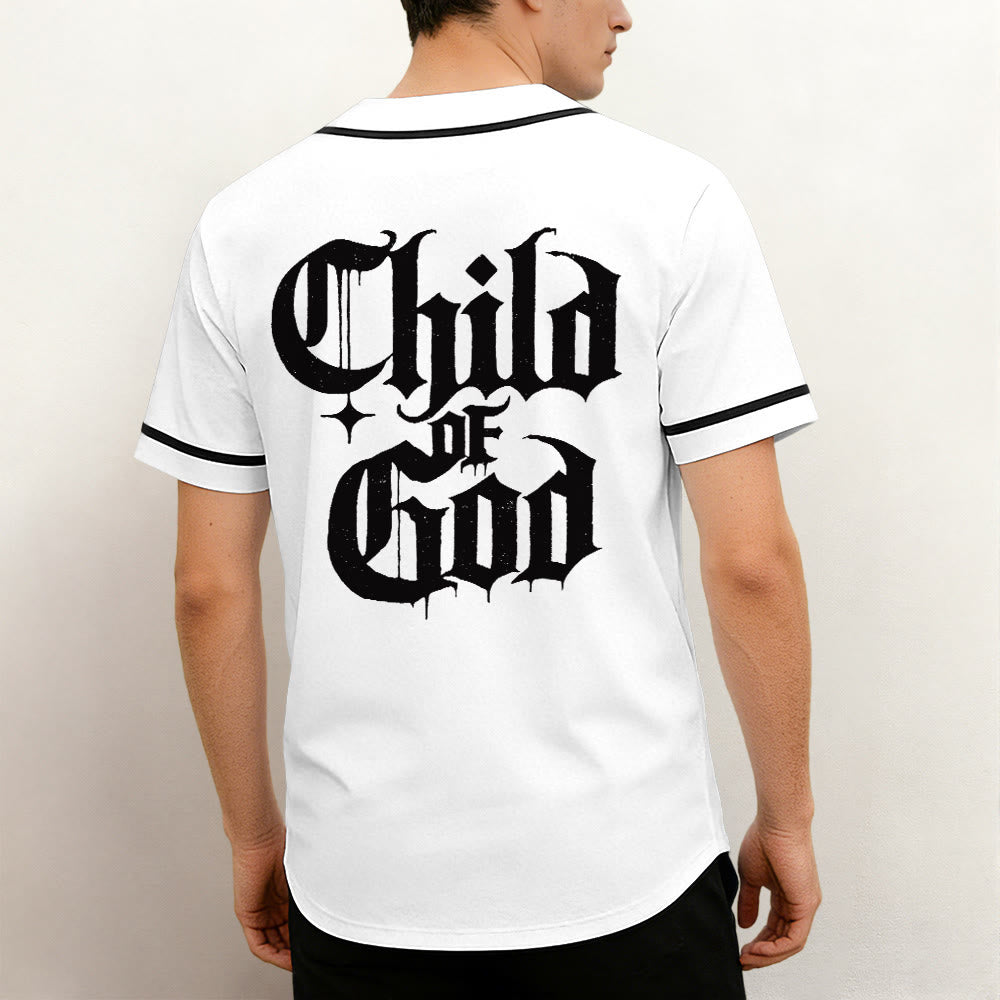 Christianartworkshop Galatians 3:26 Child of God Faith Statement Unisex Baseball Jersey - image 2