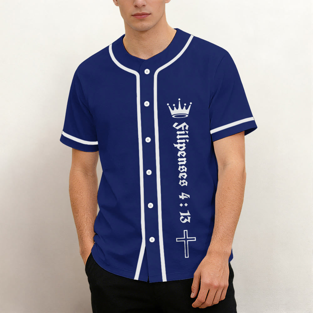 Christianartworkshop Philippians 4:13 Yeshua Identity Proclamation Unisex Baseball Jersey - image 1
