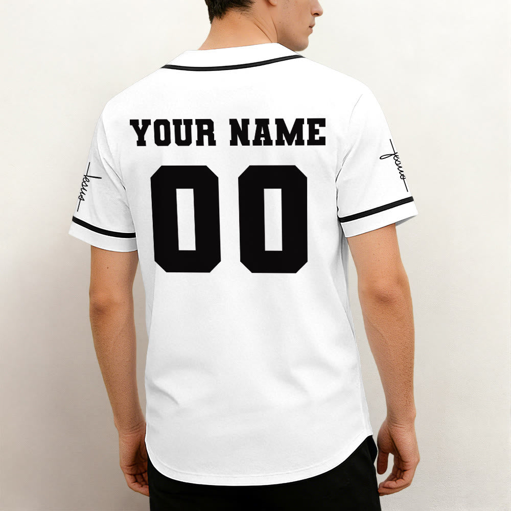 Christianartworkshop Inspirational Faith Over Fear Identity Proclamation Custom Baseball Jersey - image 2