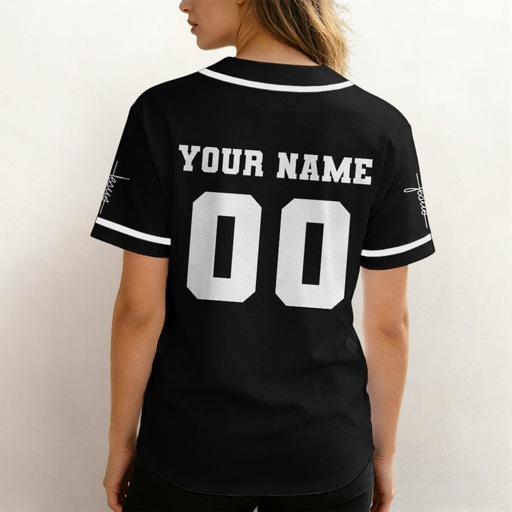 Christianartworkshop Retro Script Child of God Crown Custom Baseball Jersey - image 4
