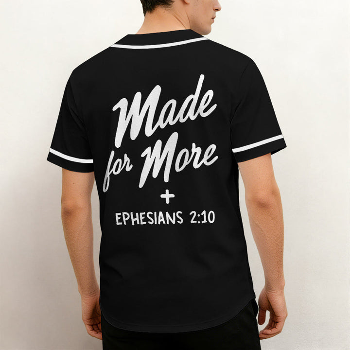 Christianartworkshop Faith-Driven Made for More Ephesians 2:10 Unisex Baseball Jersey - image 1