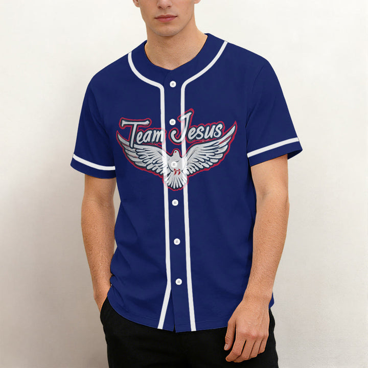 Christianartworkshop Team Jesus Dove of the Holy Spirit Unisex Baseball Jersey - image 1