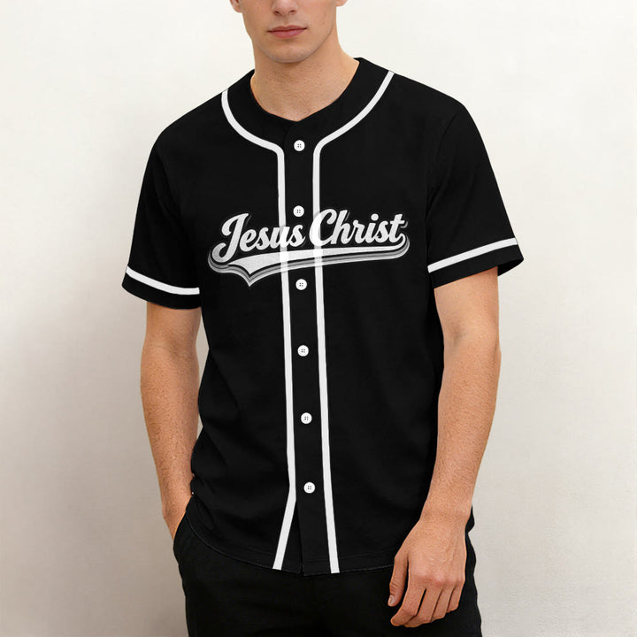 Christianartworkshop Jesus Christ Faith Statement Unisex Baseball Jersey with Crown of Thorns Portrait - image 1