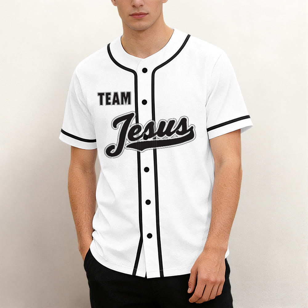 Christianartworkshop Retro Team Jesus Athletic Faith Unity Custom Baseball Jersey - image 1