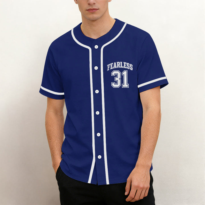 Christianartworkshop Retro Athletic Proverbs 31 Fearless Graphic Unisex Baseball Jersey - image 1