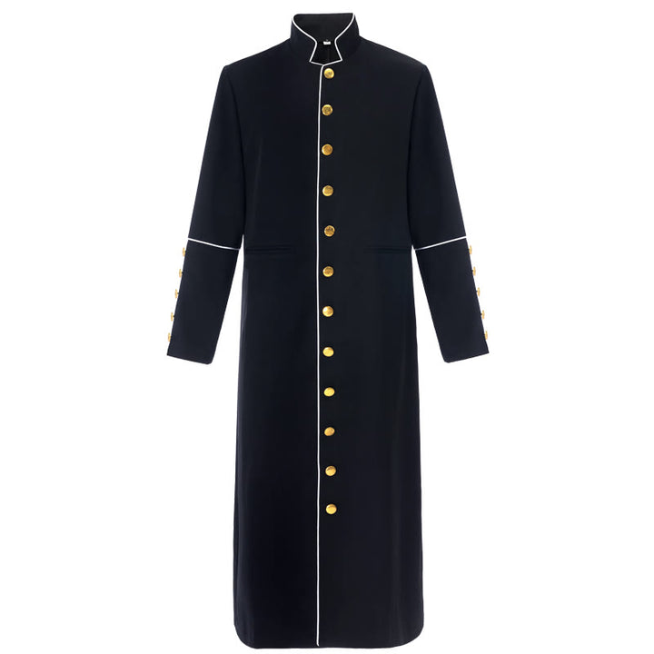Christianartworkshop Classic Multicolor Clergy Robe Cassock with Contrast Trim & Medieval Elegance - image 2