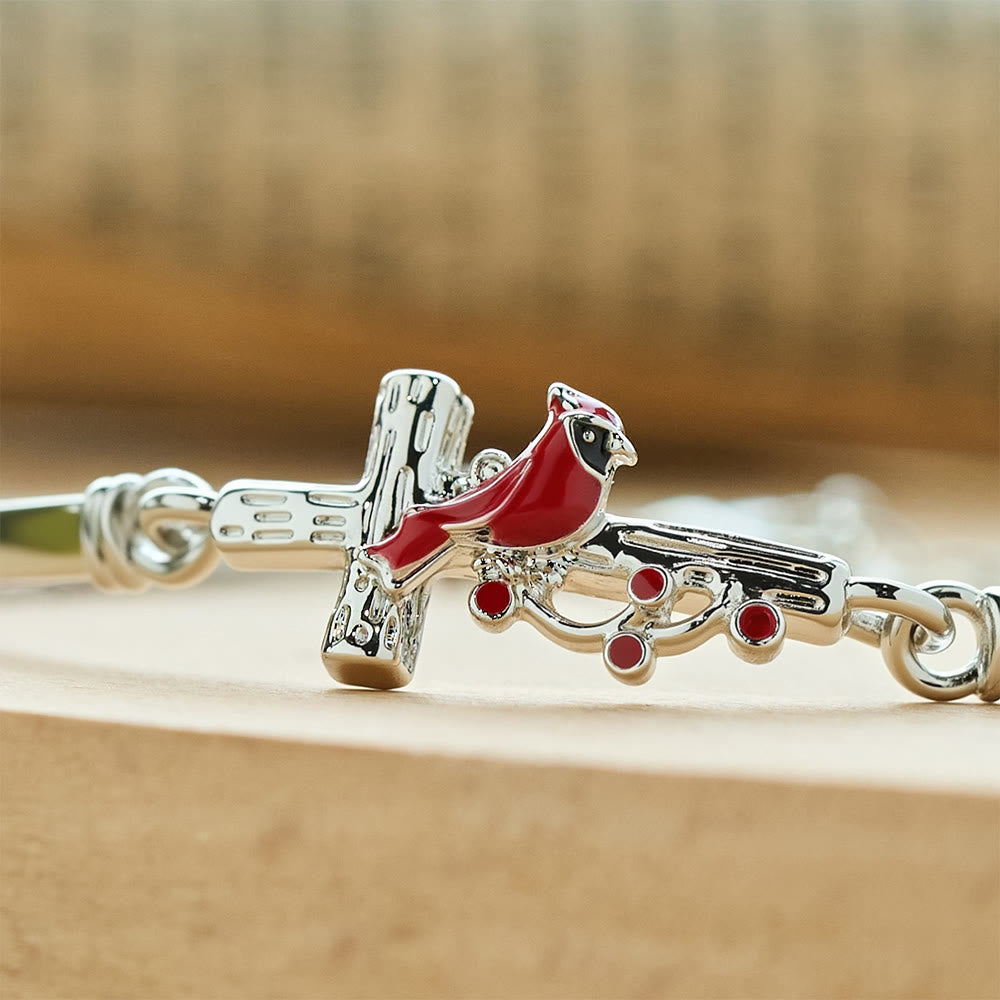 Christianartworkshop Cross Cardinal Adjustable Red Bird Bracelet - image 2