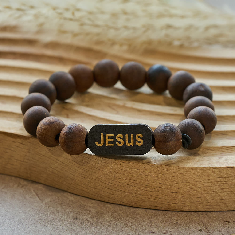 Christianartworkshop Jesus Wooden Bracelet  Jewelry Gifts - image 1